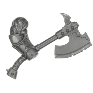 Warhammer AoS Bitz: Chaos - Khorne Blood Warriors - Waffe H2 - Goreaxe, Rechts