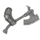 Warhammer AoS Bitz: CHAOS - 008 - Khorne Bloodbound Blood Warriors - Waffe H2 - Goreaxe, Rechts