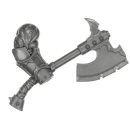 Warhammer AoS Bitz: Chaos - Khorne Blood Warriors - Waffe H2 - Goreaxe, Rechts