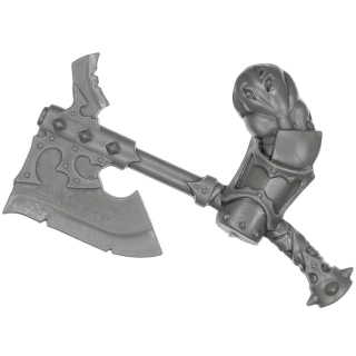 Warhammer AoS Bitz: Chaos - Khorne Blood Warriors - Weapon P2 - Goreaxe, Left
