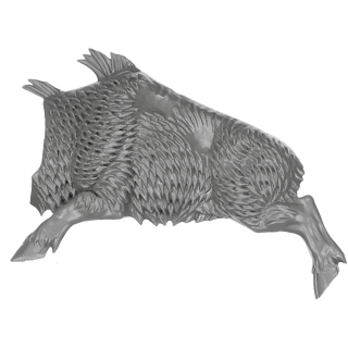 Warhammer ToW Bitz: Orcs & Goblins - Boar Boyz Mob - Torso G2 - Wildschwein, Links