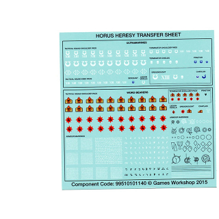 Transfers: Warhammer 40k - Horus Heresy - 145mm x 145mm