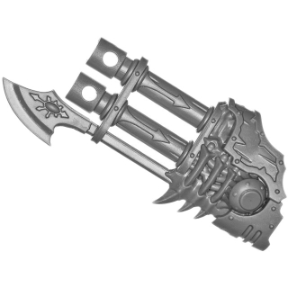 Warhammer 40k Bitz: Chaos Space Marines - Helbrute - Weapon F1 - Reaper Autocannon, Right, Inward