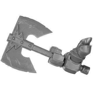 Warhammer ToW Bitz: Orcs & Goblins - Black Orc Mob - Axe F1