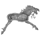 Warhammer ToW Bitz: Dark Elves - Drakespawn Chariot - Dark Steed A2 - Torso, Left