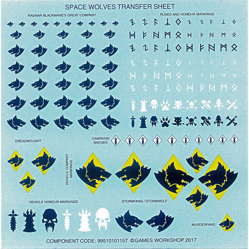 2x Space Marine Vehicle  Transfer Warhammer 40k Space Marines Decal Sheets 