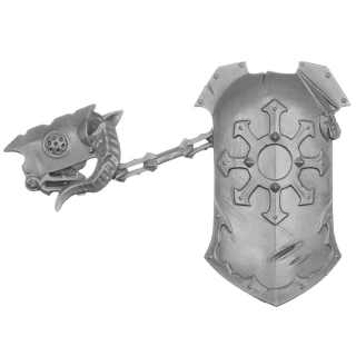 Warhammer AoS Bitz: Chaos - Chaos Knights - Torso D1f - Shield+Horse Head