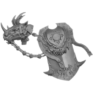 Warhammer AoS Bitz: Chaos - Chaos Knights - Torso E1f - Shield+Horse Head, Champion