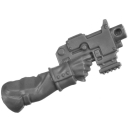 Warhammer 40k Bitz: Imperiale Armee - Cadianischer Kommandotrupp - Torso A6b - Commander, Boltpistole, Rechts