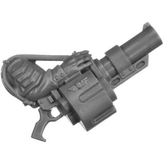 Warhammer 40k Bitz: Imperial Guard - Cadian Command Squad - Torso B3b - Grenade Launcher, Right