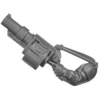 Warhammer 40k Bitz: Imperial Guard - Cadian Command Squad - Torso E6a - Grenade Launcher, Left