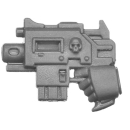 Warhammer 40k Bitz: Space Marines - Tactical Squad MkIII+VI Commando - Weapon A1b - Bolt Pistol, Left