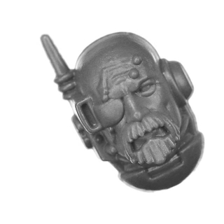 Warhammer 40k Bitz: Space Marines - Tactical Squad MkIII+VI Weapon E2a - Head, Sergeant