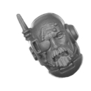 Warhammer 40k Bitz: Space Marines - Tactical Squad MkIII+VI Weapon E2a - Head, Sergeant