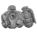 Warhammer 40k Bitz: Space Marines - Tactical Squad MkIII+VI Weapon H2b - Grenade+Gas Mask