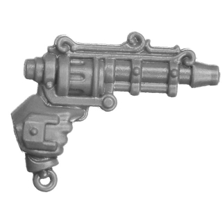 Warhammer 40k Bitz: Solar Auxilia - Tactical Command Section - Torso A3e - Archeotech Pistole, Rechts