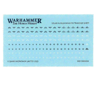 Transfers: Warhammer 40k - Horus HeresySolar Auxilia Infantry 90mm x 55mm