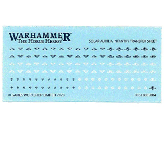 Transfers: Warhammer 40k - Horus Heresy Solar Auxilia Infantry 90mm x 45mm
