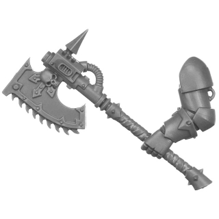 Warhammer 40K Bitz: Chaos Space Marines - Khorne Berzerkers - Torso A4a - Chain Axe, Left