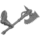 Warhammer 40K Bitz: Chaos Space Marines - Khorne Berzerkers - Torso A4a - Chain Axe, Left