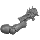 Warhammer 40K Bitz: Chaos Space Marines - Khorne Berserker - Torso A4d - Plasmapistole, Rechts