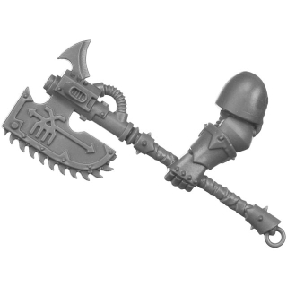 Warhammer 40K Bitz: Chaos Space Marines - Khorne Berserker - Torso C4a - Kettenaxt, Links