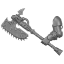 Warhammer 40K Bitz: Chaos Space Marines - Khorne Berserker - Torso A4b - Kettenaxt, Champion, Links