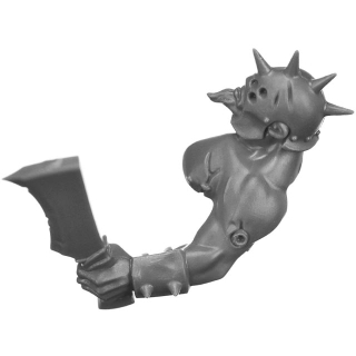 Warhammer 40K Bitz: Chaos Space Marines - Kultisten - Torso F1b - Kopf, Messer
