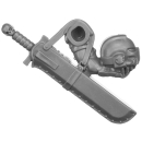 Warhammer 40k Bitz: Black Templars - Upgrades - Weapon I - Chainsword+Helmet