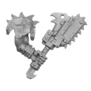 Warhammer 40K Bitz: Orks - Beast Snagga Boyz - Torso F2a - Choppa+Shoulder Pad, Left