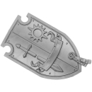 Warhammer 40k Bitz: Dark Angels - Deathwing Knights - Torso B3b - Sturmschild, Links