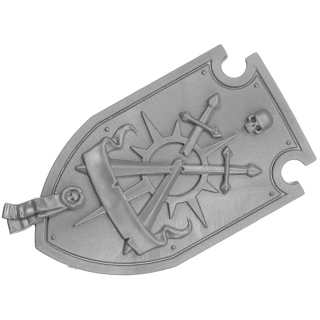 Warhammer 40k Bitz: Dark Angels - Deathwing Knights - Torso E3b - Sturmschild, Links