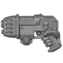 Warhammer 40k Bitz: Death Korps of Krieg - Combat Engineers - Torso A3d - Plasma Pistol, Right