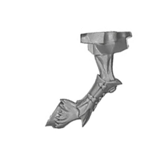 Warhammer ToW Bitz: Reiche der Hochelfen - Drachenprinzen von Caledor - Elfenross D3 - Bein, Rechts