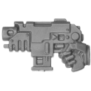 Warhammer 40k Bitz: Space Wolves - Blood Claws - Torso D3b - Bolt Pistol, Right