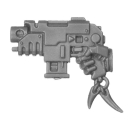 Warhammer 40k Bitz: Space Wolves - Blood Claws - Torso E3b - Bolt Pistol, Right
