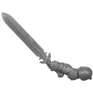 Warhammer 40k Bitz: Space Wolves - Grey Hunters - Torso A4a - Power Sword, Left