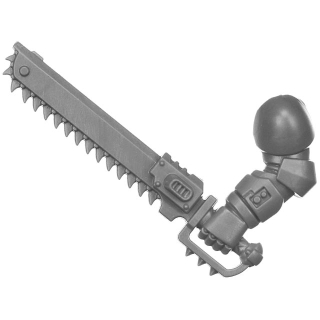 Warhammer 40k Bitz: Space Wolves - Grey Hunters - Torso C4a - Kettenschwert, Links