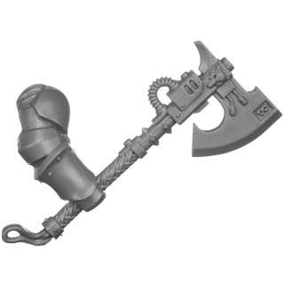 Warhammer 40k Bitz: Space Wolves - Wolf Guard Headtakers - Torso A3a - Power Axe, Right