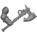 Warhammer 40k Bitz: Space Wolves - Wolf Guard Headtakers - Torso B3a - Energieaxt, Rechts