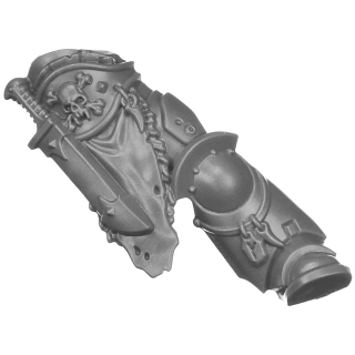 Warhammer 40k Bitz: Space Wolves - Wolf Guard Headtakers - Torso C1b - Kniepanzer, Links