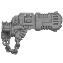 Warhammer 40k Bitz: Black Templars - Chaplain Grimaldus - Torso A2b - Plasma Pistol, Left