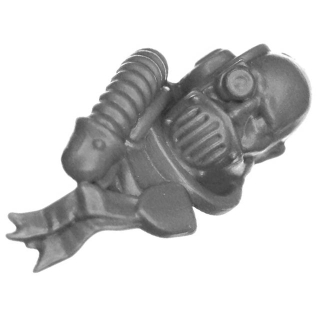 Warhammer 40k Bitz: Black Templars - Chaplain Grimaldus - Torso D1d - Cenobiter-Servitor, Kopf