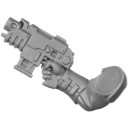 Warhammer 40k Bitz: Space Marines - Scout Squad - Torso B3a - Bolt Pistol, Right