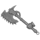 Warhammer 40K Bitz: Chaos Space Marines - Jakhals - Torso I4b - Chainaxe, Left
