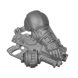Warhammer 40k Bitz: Leagues of Votann - Hearthkyn Warriors - Torso A4a - Autoch-Schema-Bolter, Geschultert