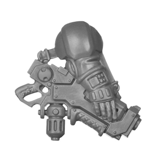 Warhammer 40k Bitz: Leagues of Votann - Hearthkyn Warriors - Torso A4b - Ionenblaster, Geschultert
