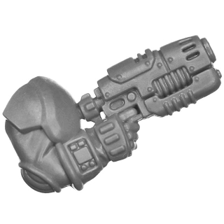 Warhammer 40k Bitz: Leagues of Votann - Hearthkyn Warriors - Torso A7f - EtaCarn-Plasmapistole, Rechts