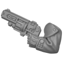 Warhammer 40k Bitz: Leagues of Votann - Hernkyn Yaegirs - Torso A4c - Wroughtlock Revolver, Left