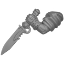 Warhammer 40k Bitz: Leagues of Votann - Hernkyn Yaegirs - Torso C4b - Plasma Knife, Left